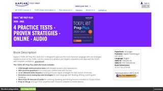
                            1. TOEFL iBT Prep Plus 2018 - 2018 | Kaplan Test Prep