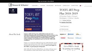 
                            10. TOEFL iBT Prep Plus 2018-2019 | Book by Kaplan Test Prep | Official ...