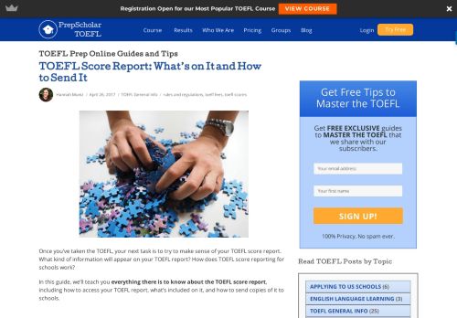 
                            6. TOEFL Score Report: What's on It and How to Send It • PrepScholar ...