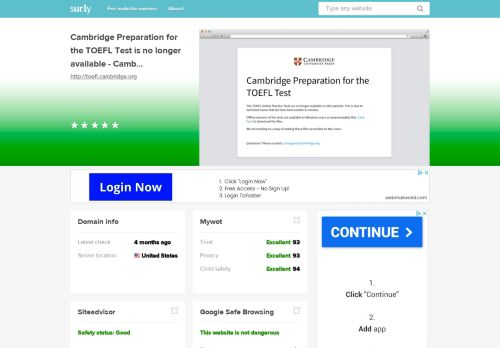 
                            5. toefl.cambridge.org - Login - Toefl Cambridge - Sur.ly