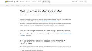 
                            3. Toegang krijgen tot uw account met een Mac - Outlook - Office Support
