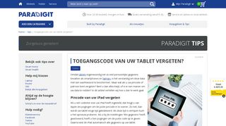 
                            9. Toegangscode van uw tablet vergeten? | Paradigit