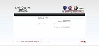 
                            12. Tofas Bayi Yönetim Sistemi | Login Ekranı - Tofaş