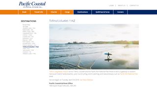 
                            12. Tofino/Ucluelet / YAZ - Pacific Coastal Airlines - Official Website: 65+ ...