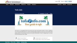 
                            5. Tofo Info | Club of Mozambique