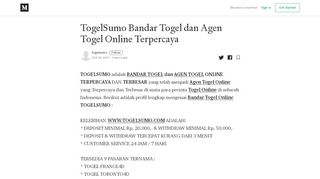 
                            6. TogelSumo Bandar Togel dan Agen Togel Online Terpercaya - Medium