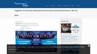 
                            8. Together in Harmony: Alexandria Harmonizers joint performance - Mar ...