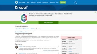 
                            8. Toggle Login/Logout [#1790044] | Drupal.org