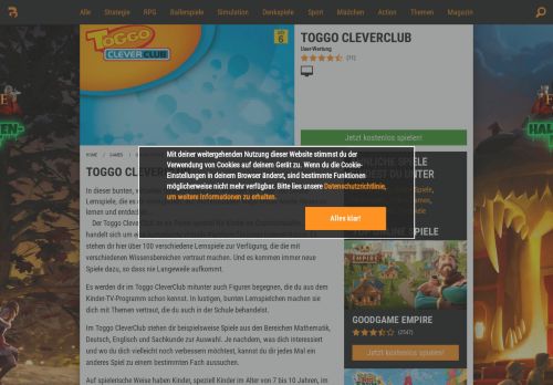 
                            10. Toggo CleverClub kostenlos spielen | Browsergames.de