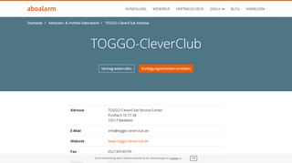 
                            8. TOGGO-CleverClub Kündigungsadresse und Kontaktdaten