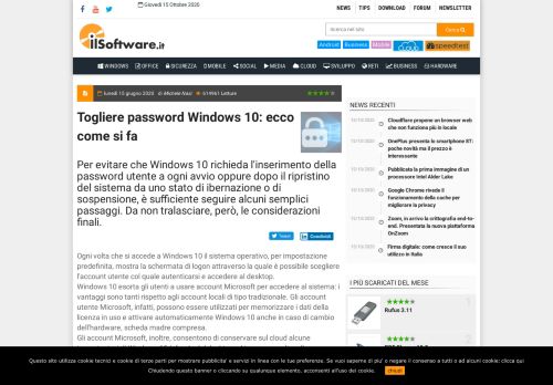 
                            7. Togliere password Windows 10: ecco come si fa - IlSoftware.it