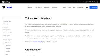 
                            3. Token - Auth Methods - Vault by HashiCorp