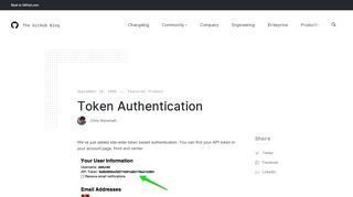 
                            6. Token Authentication - The GitHub Blog