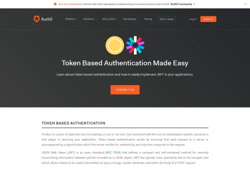 
                            9. Token Based Authentication Made Easy - Auth0