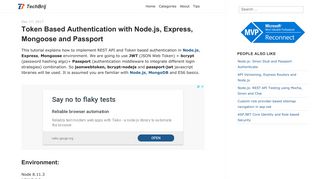 
                            8. Token Based Authentication with Node.js, Express, Mongoose and ...