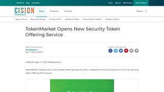 
                            11. TokenMarket Opens New Security Token Offering Service