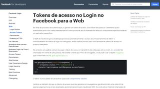 
                            12. Tokens de acesso - Login do Facebook - Facebook for Developers