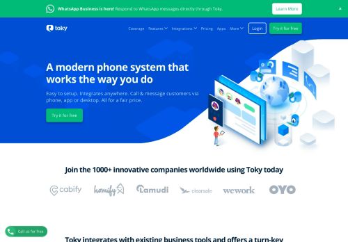 
                            2. Toky: Virtual Phone System for Businesses
