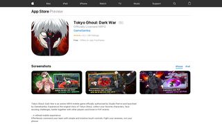 
                            8. Tokyo Ghoul: Dark War on the App Store - iTunes - Apple