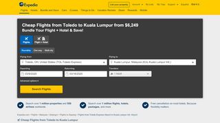 
                            6. TOL to KUL: Flights from Toledo to Kuala Lumpur | Expedia