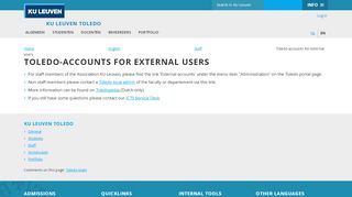 
                            4. Toledo-accounts for external users – KU Leuven Toledo