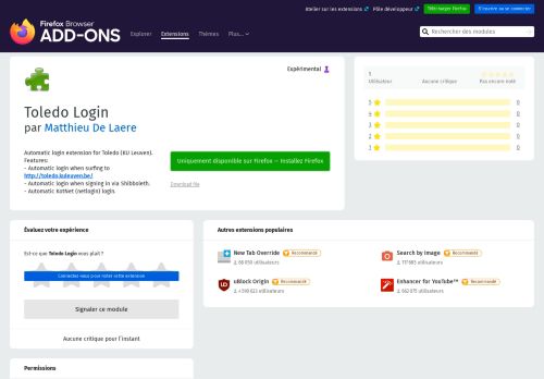 
                            11. Toledo Login – Adoptez cette extension pour ? Firefox (fr)