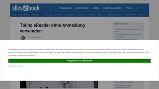 
                            12. Tolino eReader ohne Anmeldung verwenden – ALLESebook.de