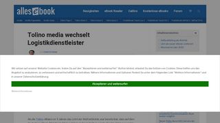 
                            9. Tolino media wechselt Logistikdienstleister – ALLESebook.de