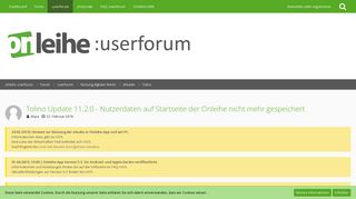 
                            3. Tolino Update 11.2.0 - Nutzerdaten auf Startseite der Onleihe ...