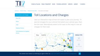 
                            11. Toll Locations and Charges - - Transport Infrastructure Ireland
