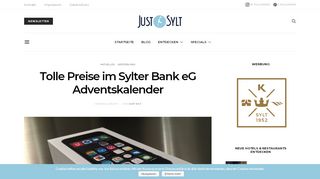 
                            10. Tolle Preise im Sylter Bank eG Adventskalender - Just Sylt - Das Sylter ...