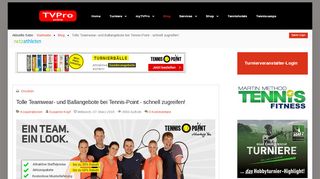 
                            11. Tolle Teamwear- und Ballangebote bei Tennis-Point - schnell zugreifen!