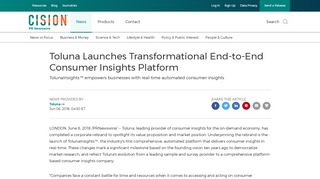 
                            13. Toluna Launches Transformational End-to-End Consumer Insights ...