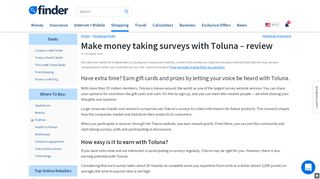 
                            7. Toluna review: Shape future products and services | finder.com