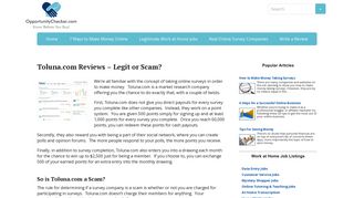 
                            10. Toluna.com Reviews – Legit or Scam? - OpportunityChecker.com