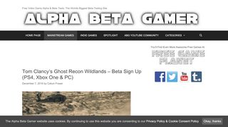 
                            5. Tom Clancy's Ghost Recon Wildlands – Beta Sign Up (PS4, Xbox One ...