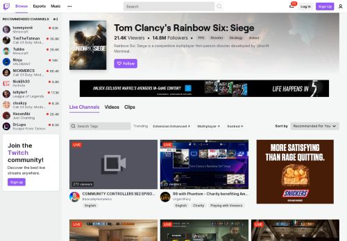 Tom Clancy's Rainbow Six: Siege - Twitch