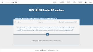 
                            11. TOM TAILOR Benelux BV vacatures - FashionUnited