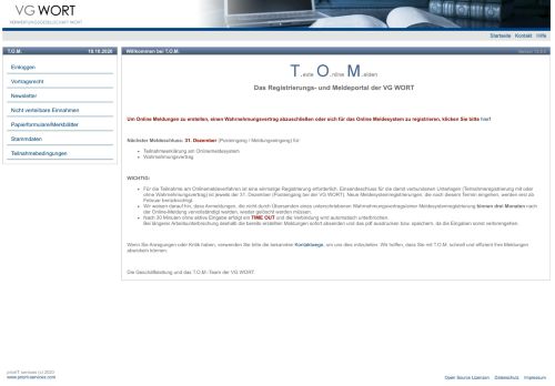 
                            2. T.O.M. Texte Online Melden