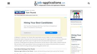 
                            11. Tom Thumb Application, Jobs & Careers Online - Job ...