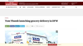 
                            10. Tom Thumb launching grocery delivery in North Texas - ...