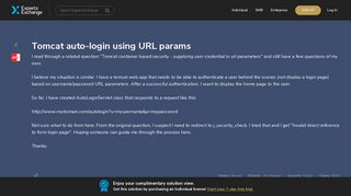 
                            2. Tomcat auto-login using URL params - Experts Exchange