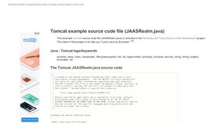 
                            10. Tomcat example - JAASRealm.java - class, class, principal, principal ...