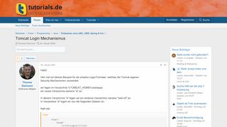 
                            1. Tomcat Login Mechanismus | tutorials.de