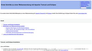
                            5. Tomcat-Webanwendung mit Eclipse - Torsten Horn