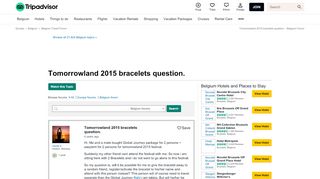 
                            13. Tomorrowland 2015 bracelets question. - Belgium Forum - TripAdvisor