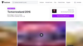 
                            10. Tomorrowland 2016 - Festicket