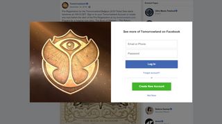 
                            4. Tomorrowland - Pre-Registration for the Tomorrowland... | Facebook