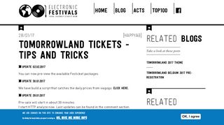 
                            13. Tomorrowland Tickets - Tips and tricks | ELECTRONIC-FESTIVALS.COM