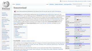 
                            11. Tomorrowland – Wikipedia
